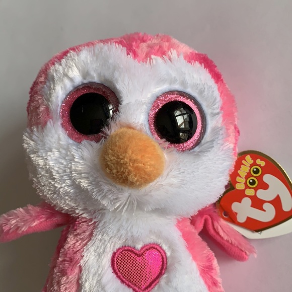 NWT Ty Beanie Boo Pink Penguin with Heart - Picture 3 of 5